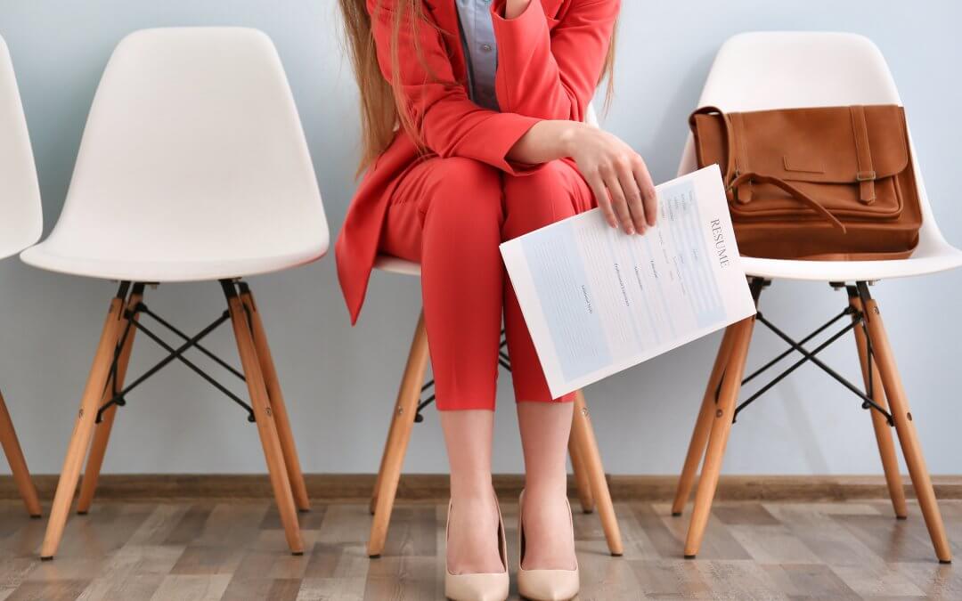 woman waiting for job interview
